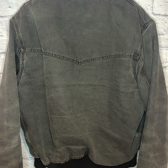 Vintage Santa Fe Carhartt Jacket J13 Size Large Black/Red Quilt Lined - Picture 9 of 10